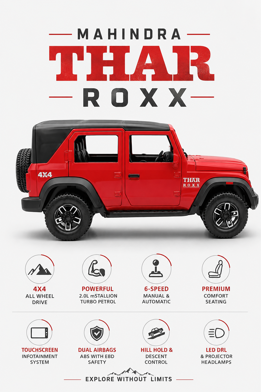 Thar ROXX Diecast RC ( Red )