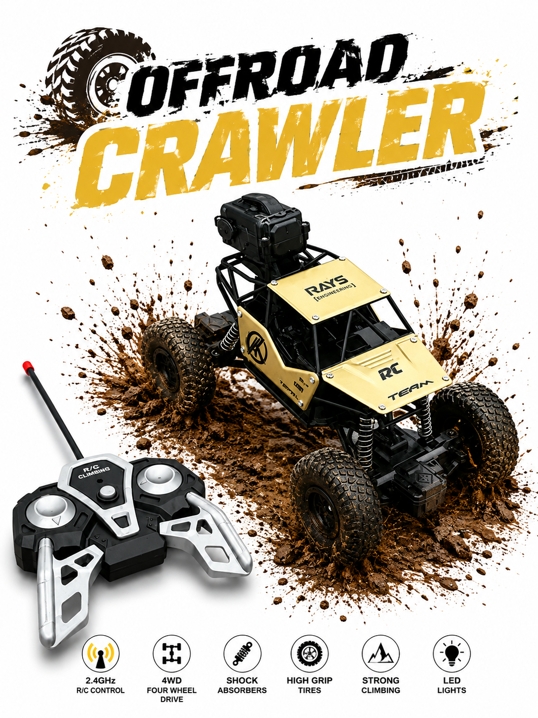 OFF ROAD CRAWLER ( With Remote Controller )