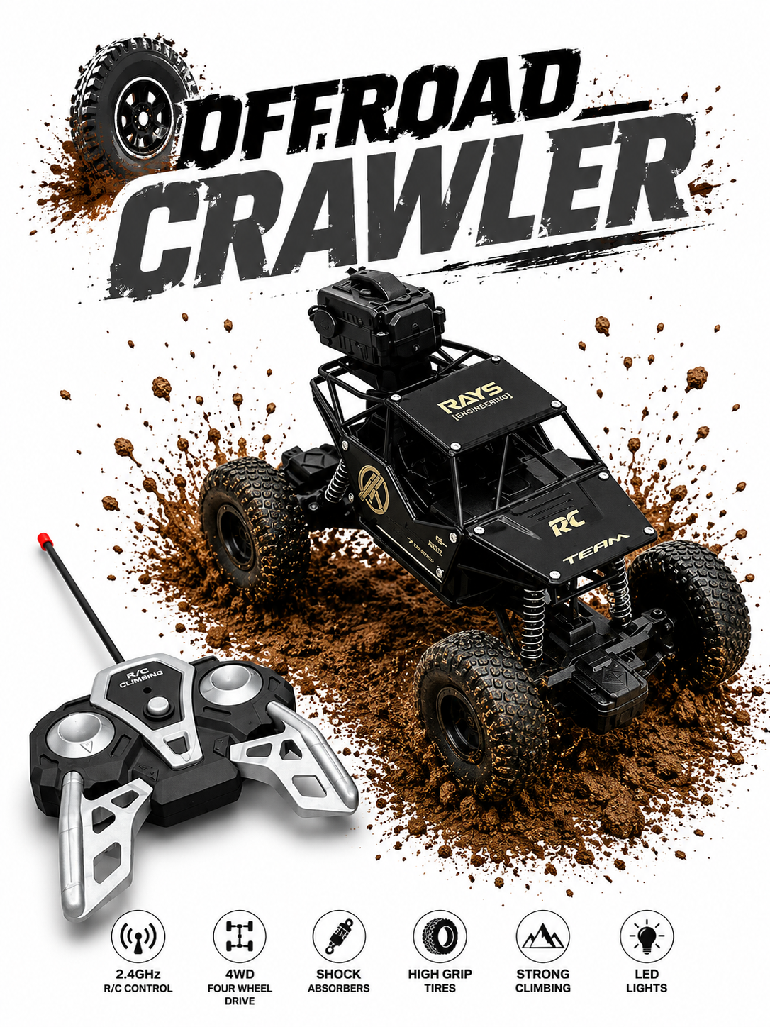 OFF ROAD CRAWLER ( With Remote Controller )