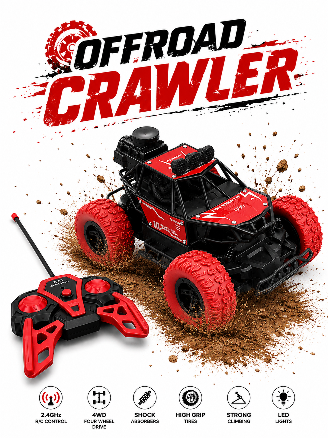 Toysmith Offroad Crawler 4 x 2 ( With Smoke )