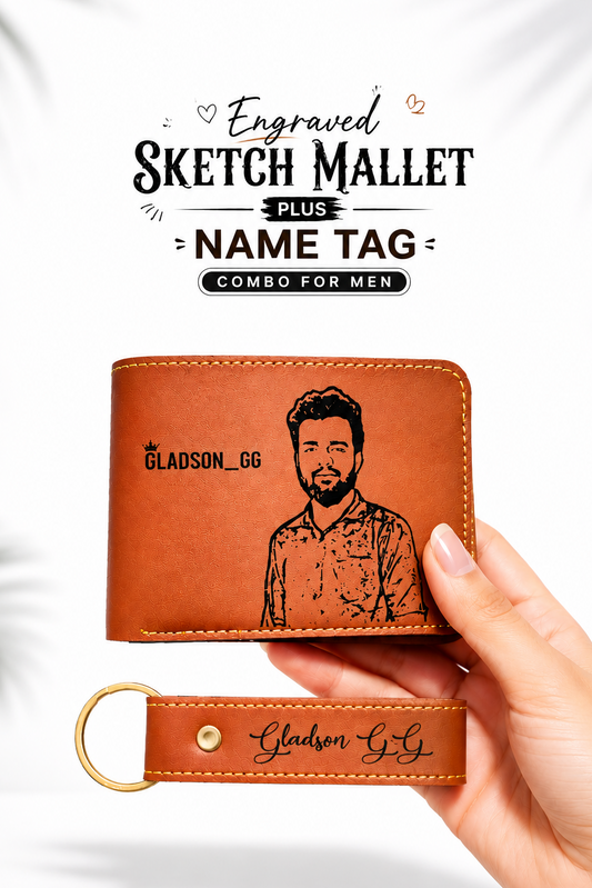 ( Sketch Wallet + Name Tag )  Combo