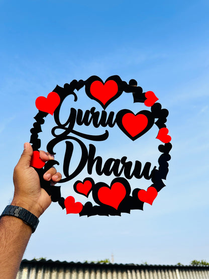 Round Shape Name Cutouts