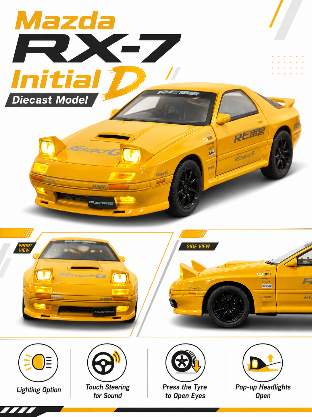 Maxda RX 7 Initial D ( 1:24 Diecast )