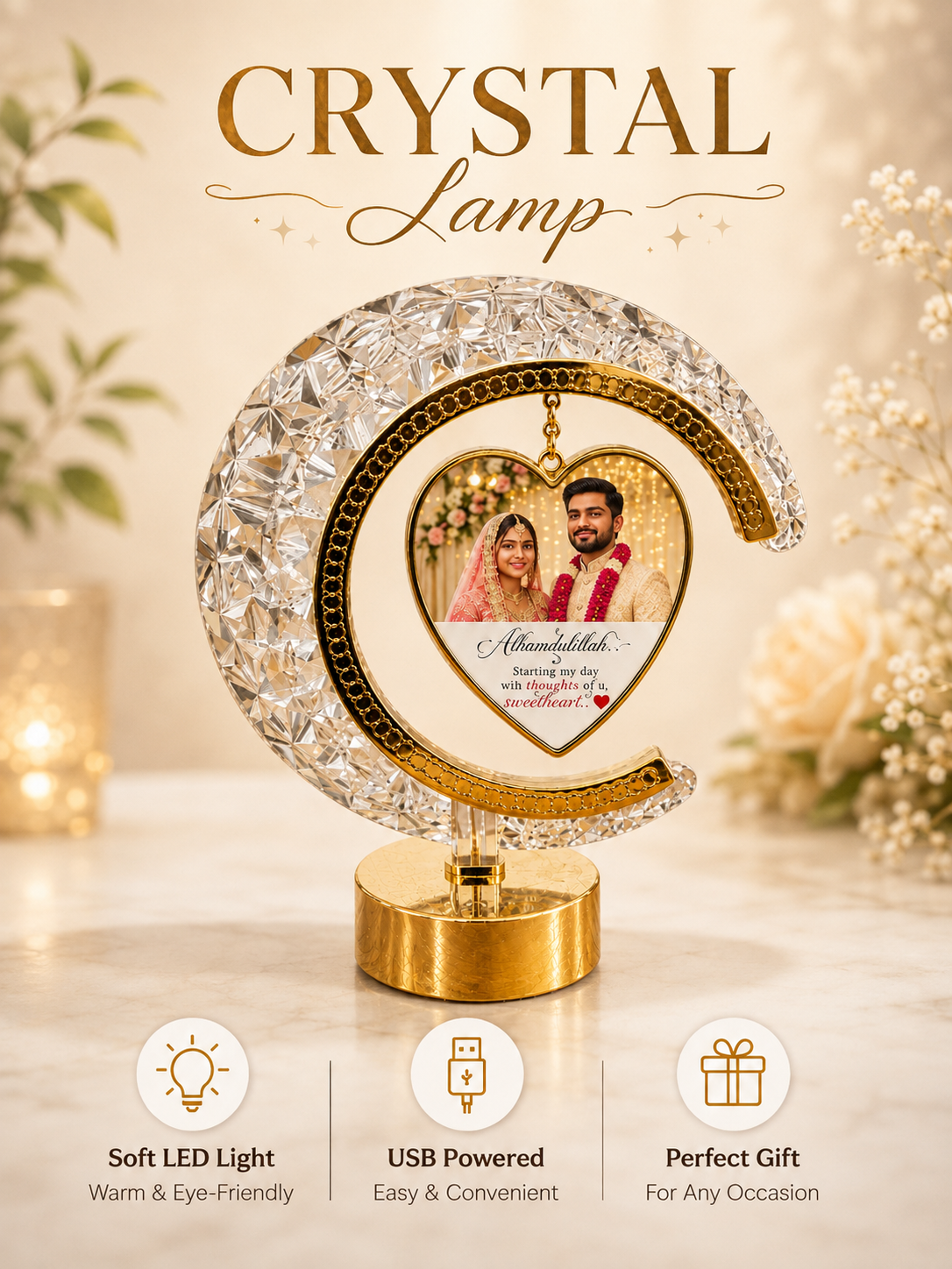 Crystal Moon Lamp