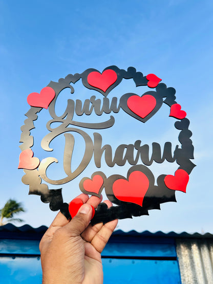 Round Shape Name Cutouts