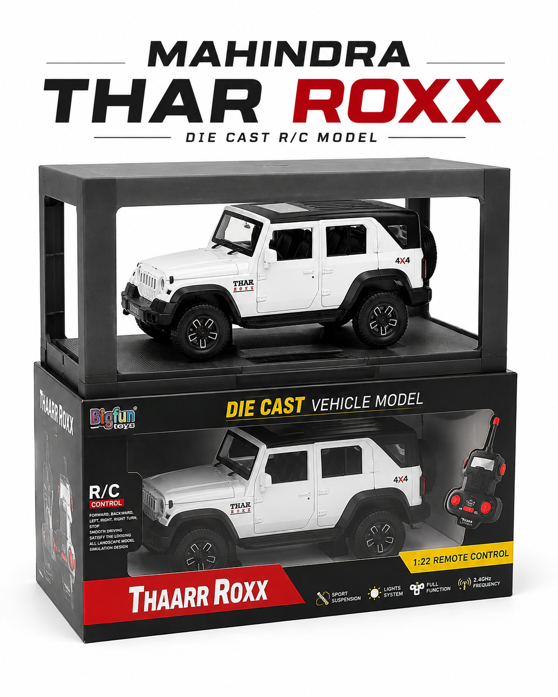 Mahindra Diecast RC ( White Colour (