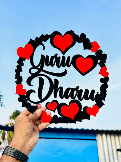 Round Shape Name Cutouts